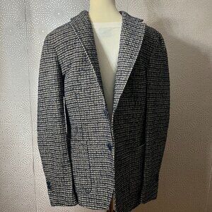 Spada Roma Mens Houndstooth Single Breasted Two Button Blazer Jacket Size 52